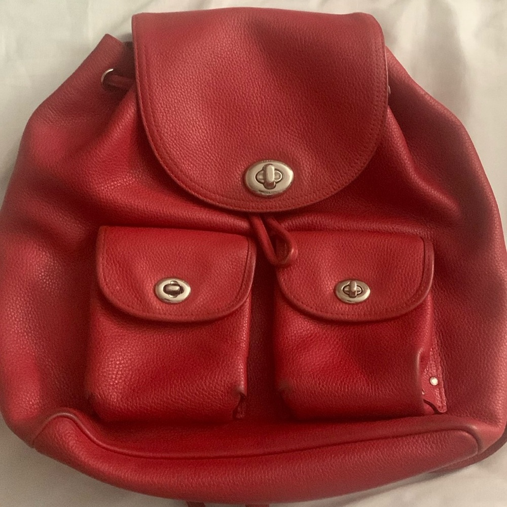 COACH Red Backpack